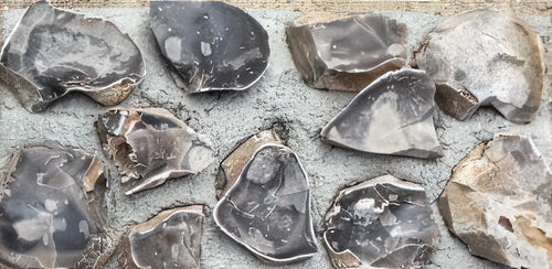 South Downs Flint. Knapped Randomly Laid Flint Block. Available from Brickmongers London