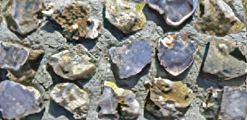 South Downs Flint. Premium Coursed Mixed Flint Block. Available from Brickmongers London